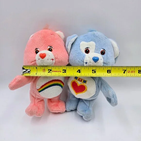 Care Bears Cuddle Pairs Cheer Bear And Loyal Heart Dog Plush 7” Vintage Read - Picture 3 of 14